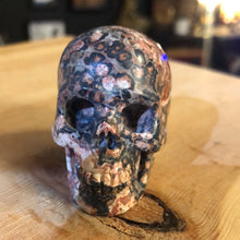 Load image into Gallery viewer, LEOPARD SKIN JASPER SKULL
