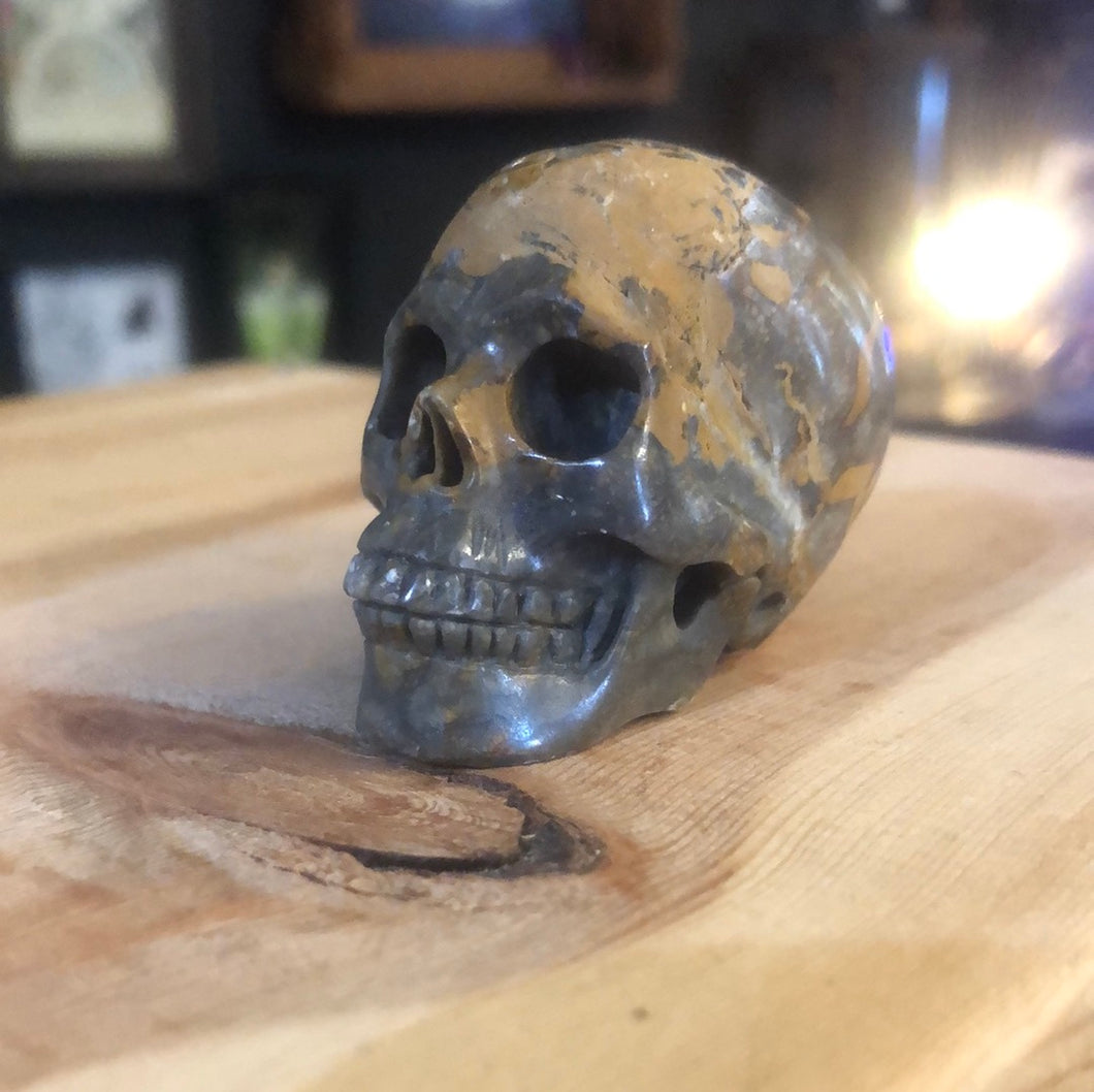 LEOPARD JASPER SKULL