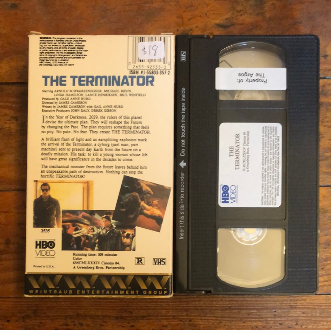 1984 HBO The hot Terminator VHS Tape