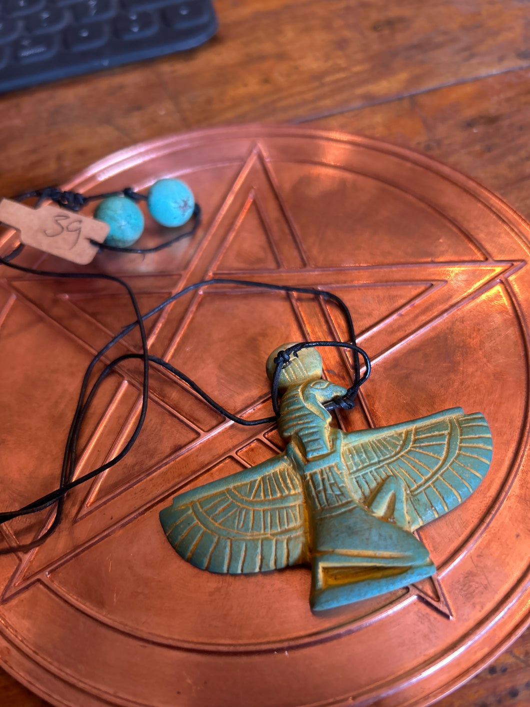 Isis Pendant on rope