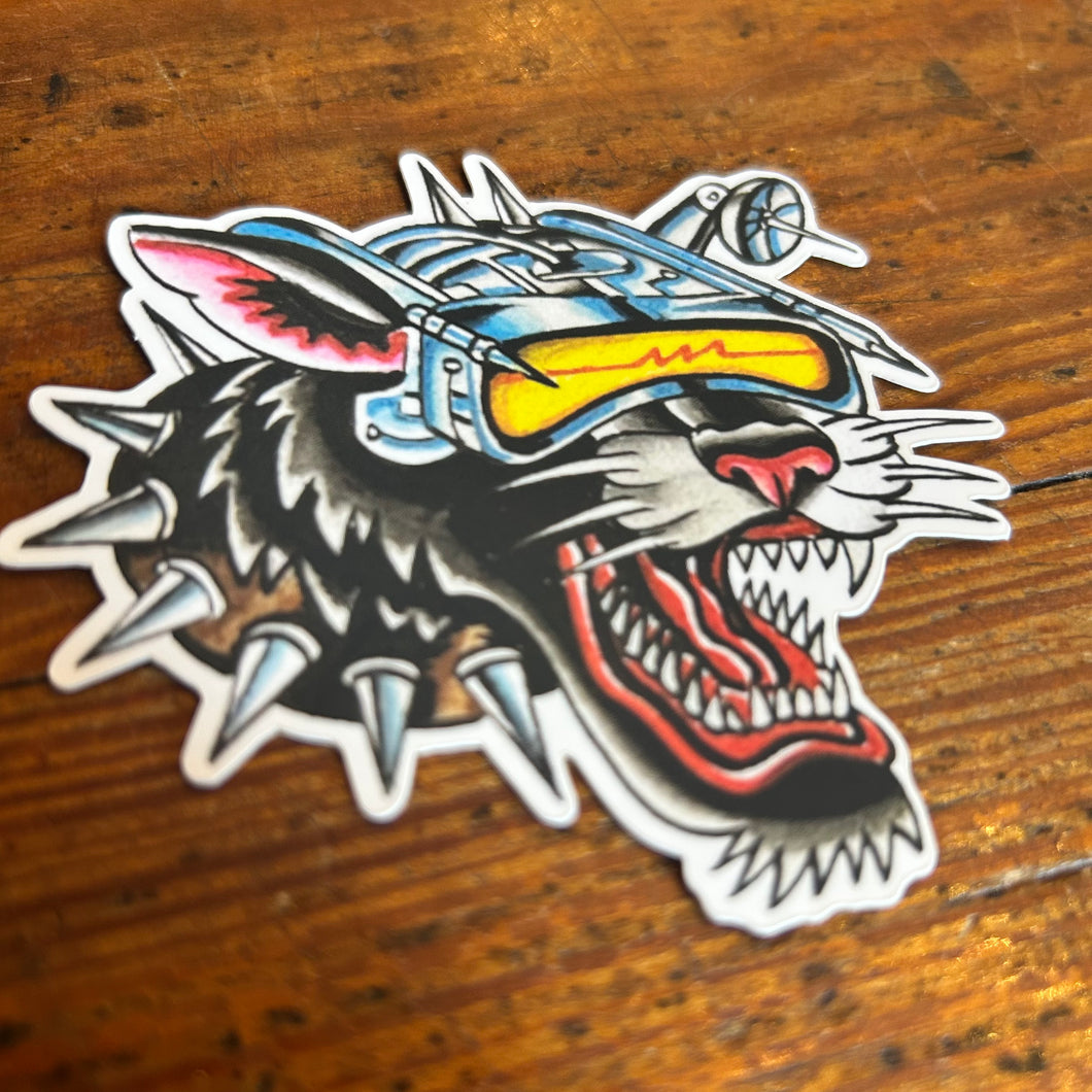 Sci-Fi Punk Kitty Sticker