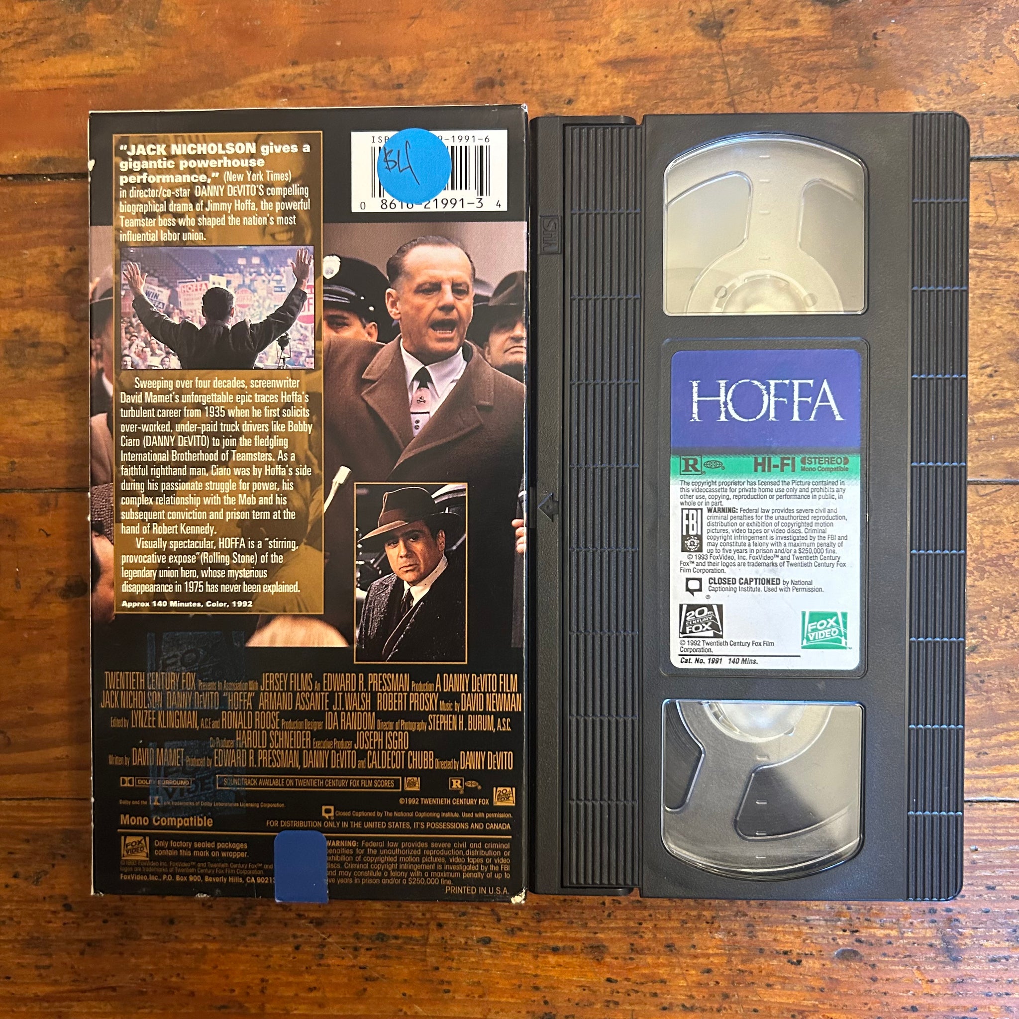 Hoffa (1992) VHS – Hail - Records and Oddities