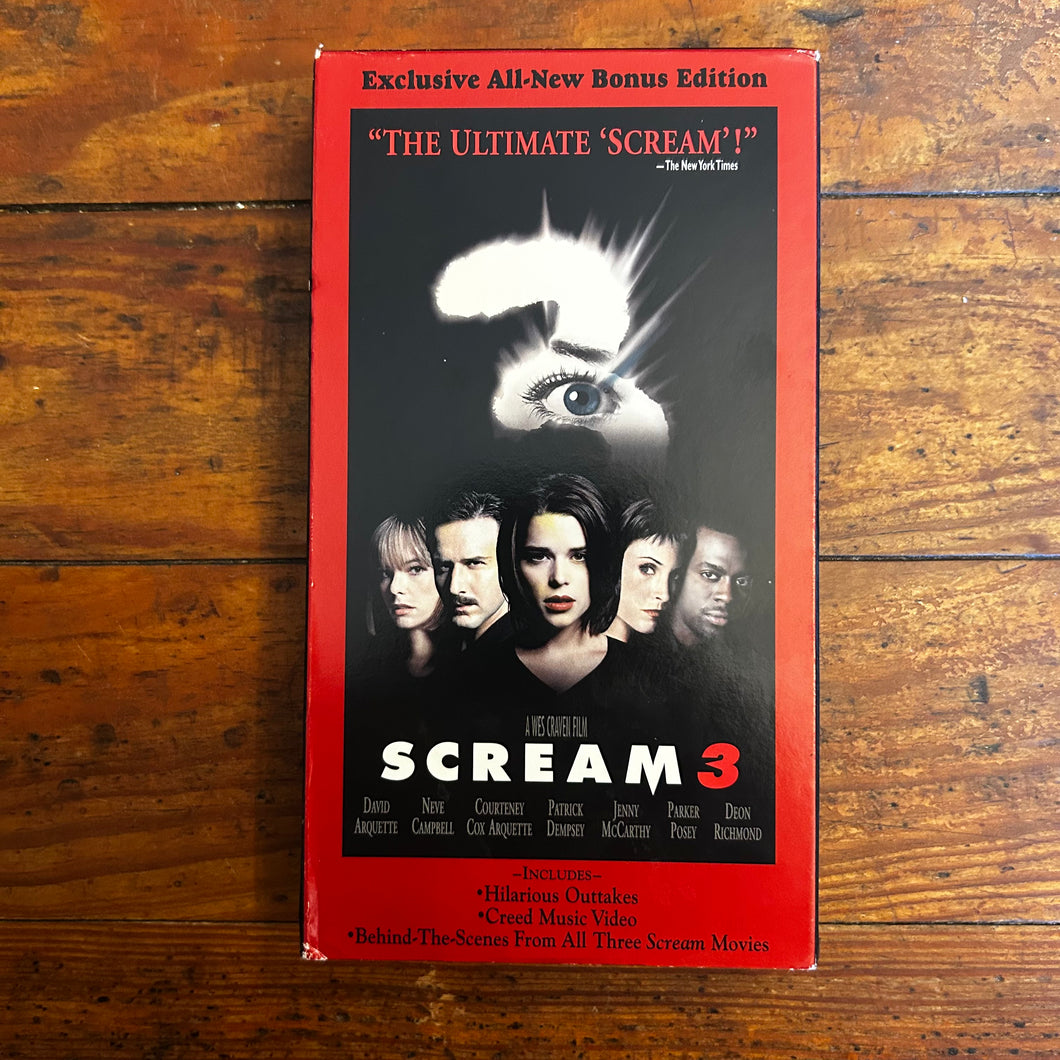 Scream 3 (2000) BONUS EDITION VHS