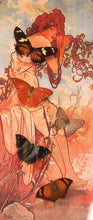 Load image into Gallery viewer, Alfons Mucha Art Print with Butterflies
