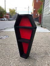 Load image into Gallery viewer, Joe&#39;s Black On Red Coffin Shelf

