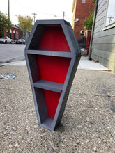 Load image into Gallery viewer, Joe&#39;s Grey On Red Coffin Shelf
